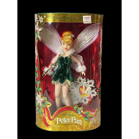 1999 Mattel Tinker Bell Disney’s Peter Pan Holiday Sparkle Special Edition Doll - Picture 1 of 7